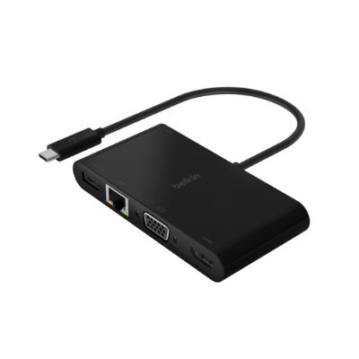 Док-станция Belkin USB-C Multimedia + Charge Adapter AVC004btBK, черный в Курске