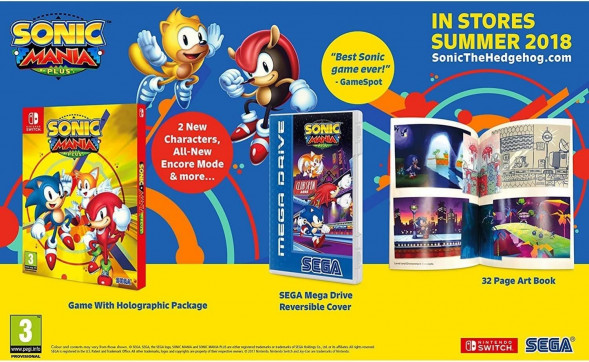 Sonic Mania Plus + Артбук (Nintendo Switch, Английская версия) в Курске