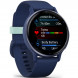 Умные часы Garmin Vivoactive 5, синие с металлически-синим безелем и силиконовым ремешком 010-02862-12 в Курске
