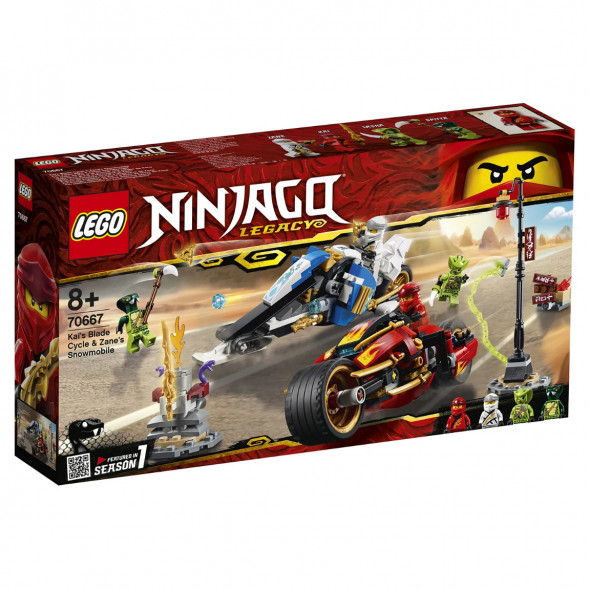 Конструктор LEGO Ninjago 70667 Мотоцикл-клинок Кая и снегоход Зейна в Курске