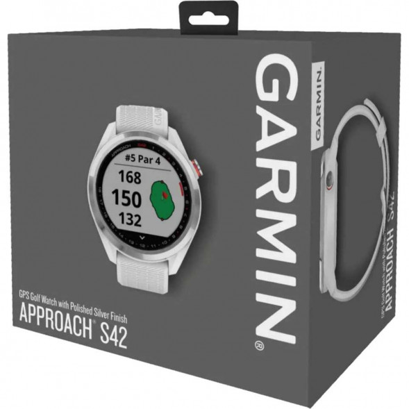 Умные часы для гольфа Garmin Approach S42, белый 010-02572-01 в Курске