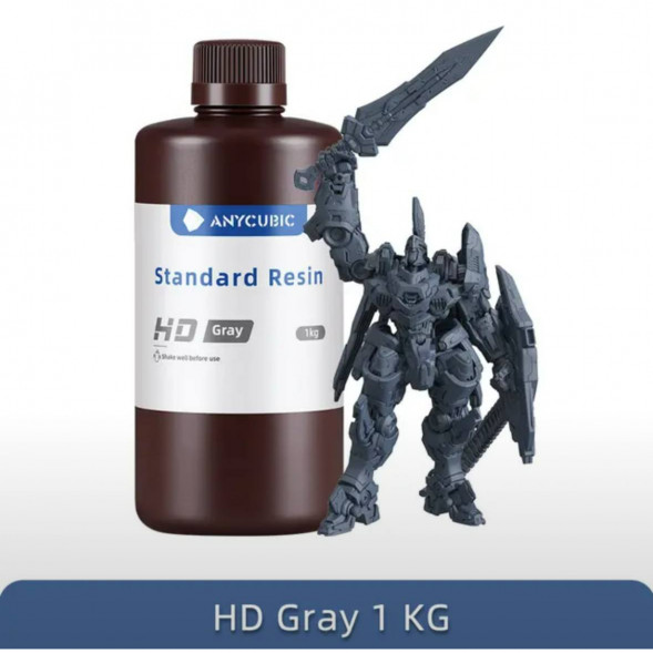 Смола для 3D печати ANYCUBIC Standart Resin HD Gray 1 Кг в Курске