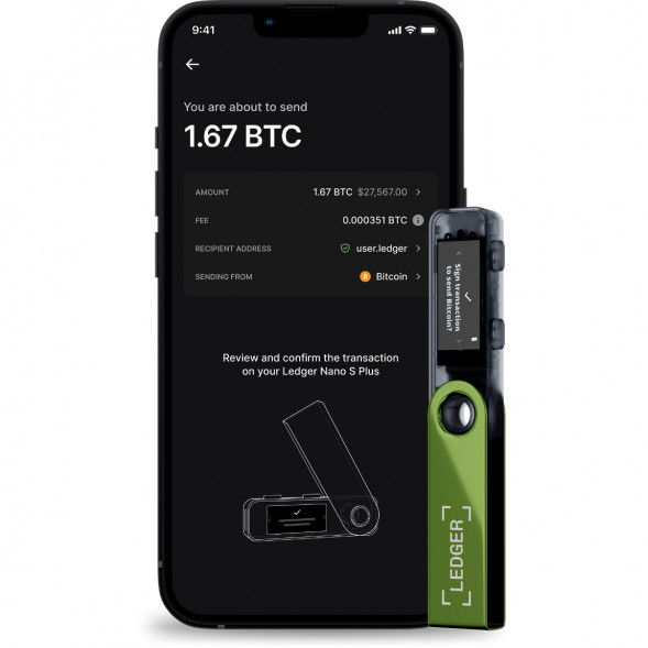 Криптокошелек Ledger Nano S Plus 1 шт., Oxidate Green в Курске
