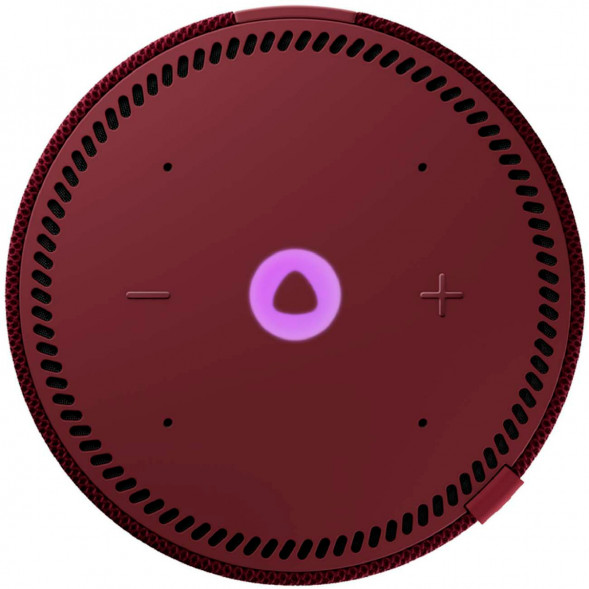 Умная колонка Яндекс Новая Станция Мини (с часами) - умная колонка с Алисой, красный гранат в Курске