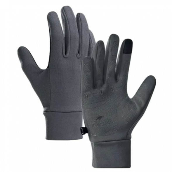 Перчатки сенсорные спортивные Naturehike Outdoor Full Touch GL10 (серый, L) в Курске