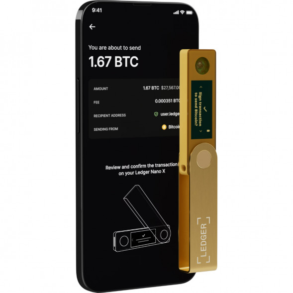 Аппаратный криптокошелек Ledger Nano X, Gold в Курске