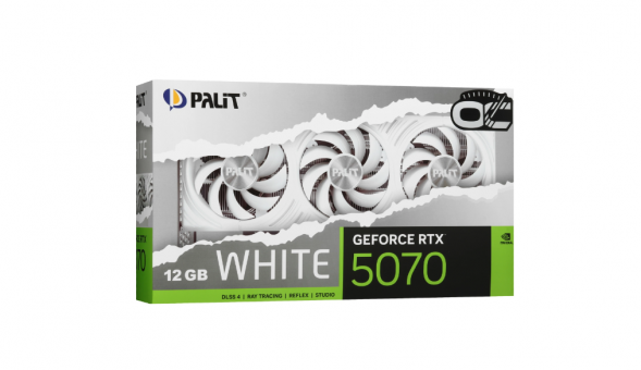 Видеокарта Palit NVIDIA GeForce RTX5070 WHITE OC 12ГБ GDDR7, OC в Курске