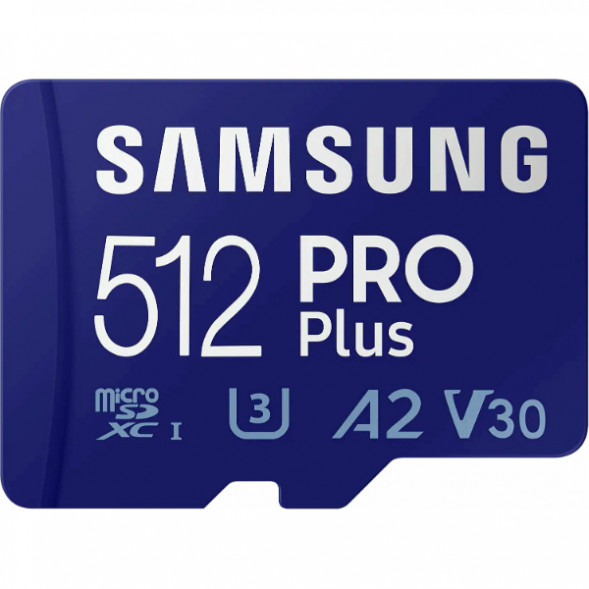 Карта памяти micro SDXC 512Gb Samsung PRO Plus U3 A2 V30 180/130MB/s в Курске