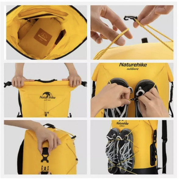 Герморюкзак Naturehike NH21FSB04 30 л, желтый в Курске