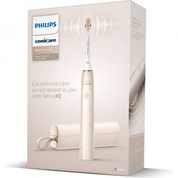 Звуковая зубная щетка Philips Sonicare 9900 Prestige HX9992, золотистое шампанское в Курске