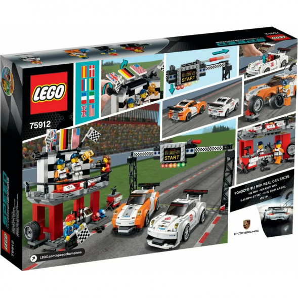 Конструктор LEGO Speed Champions 75912 Финишная линия гонки Porsche 911 GT в Курске
