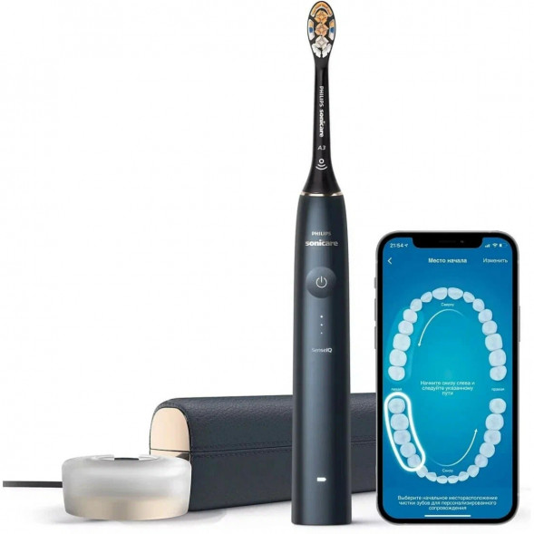 Звуковая зубная щетка Philips Sonicare 9900 Prestige HX9992, темно-синий в Курске