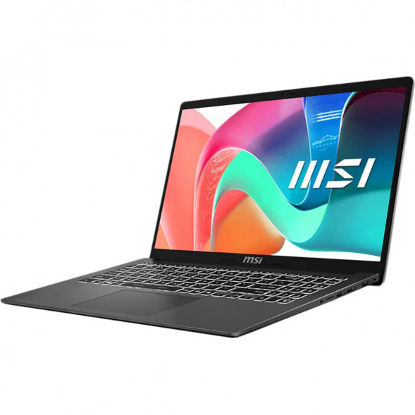 Ноутбук MSI Modern 15 F1MXG-1280RU (15.6&amp;quot;, IPS, Intel Core 7 150U, 10 ядер, 16 ГБ DDR5, SSD 512 ГБ, Intel Iris Xe Graphics, Windows 11), чёрный в Курске