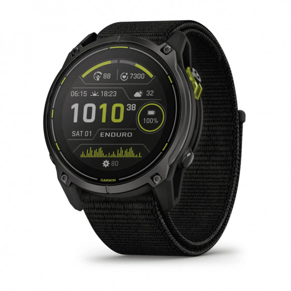 Умные часы Garmin Enduro 3 51mm Black с нейлоновым ремешком UltraFit 010-02751-01 в Курске