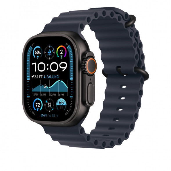 Ремешок Apple Watch 49мм Navy Ocean Band - Black Titanium Finish (MYPA3) в Курске