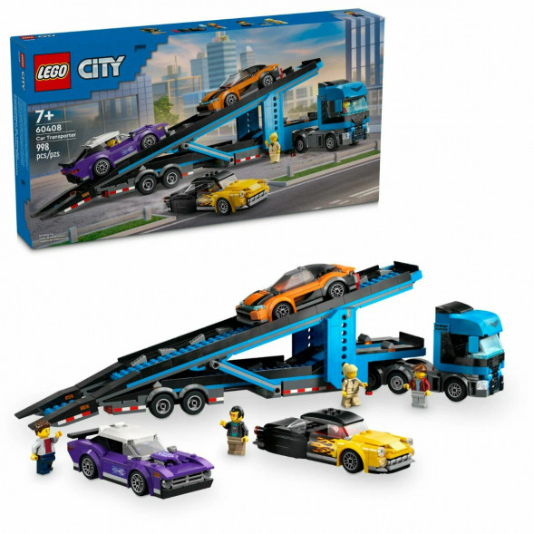 Конструктор LEGO City 60408 Грузовик-автовоз со спортивными автомобилями в Курске