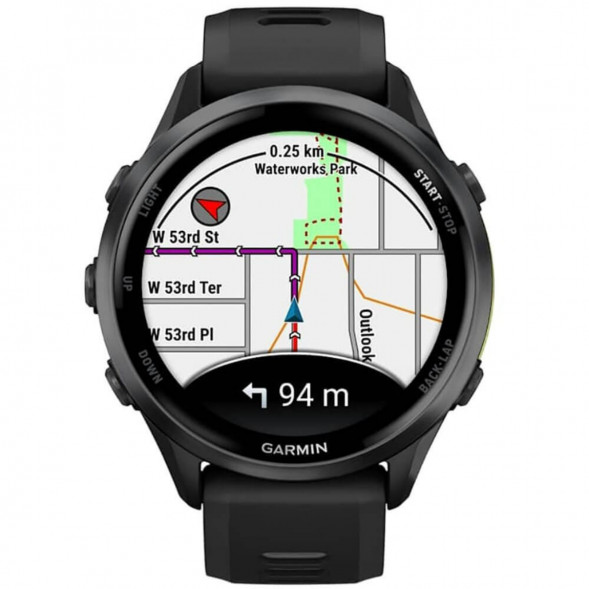 Умные часы Garmin Forerunner 970 Carbon Gray DLC Titanium ремешок Black/Translucent Whitestone 010-02969-10 в Курске