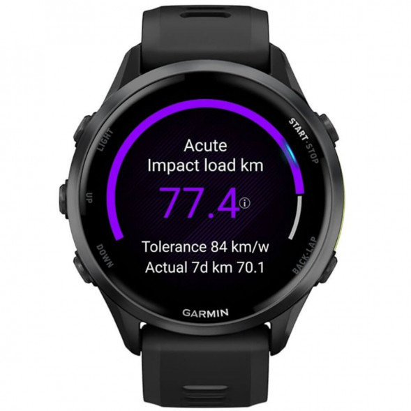 Умные часы Garmin Forerunner 970 Carbon Gray DLC Titanium ремешок Black/Translucent Whitestone 010-02969-10 в Курске