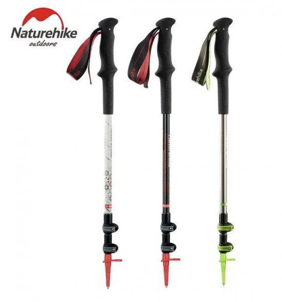 Треккинговая палка Naturehike 135 см, 1 шт., белый/красный в Курске