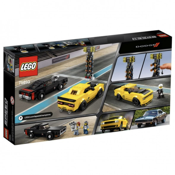 Конструктор LEGO Speed Champions 75893 2018 Dodge Challenger SRT Demon и 1970 Dodge Charger R/T в Курске