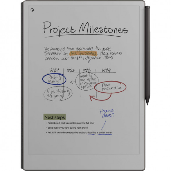 Графический планшет reMarkable Paper Pro + Стилус MarkerPlus + Чехол Book Folio Pro (Basalt) в Курске