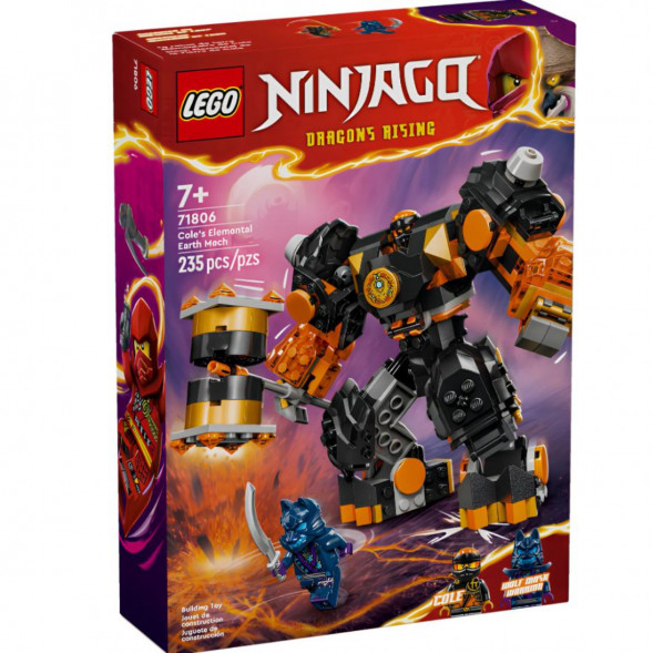 Конструктор LEGO Ninjago 71806 Элементальный земной робот Коула в Курске