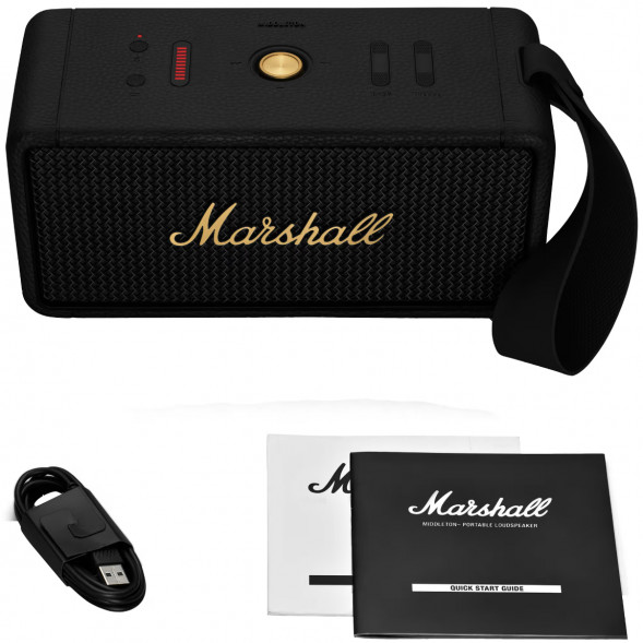 Портативная акустика Marshall Middleton, 60 Вт, черный и латунный в Курске