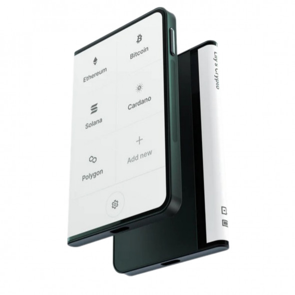 Аппаратный холодный криптокошелек Ledger Stax c чехлом Magnet Shell Black + Recovery Key в Курске