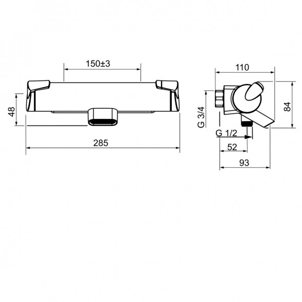 Термостатический смеситель для душа Oras Oras Optima ECO (7140), хром в Курске