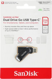 USB флешка Sandisk Ultra Dual Drive Go 256Gb USB 3.2 gen 1/ USB Type-C