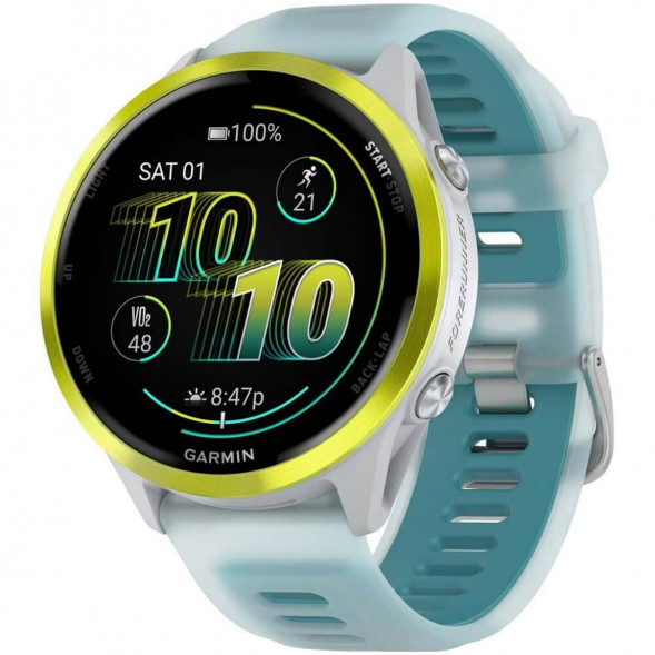 Умные часы Garmin Forerunner 570 47 мм Amp Yellow Aluminium/Translucent Whitestone/Turquoise 010-02971-01 в Курске