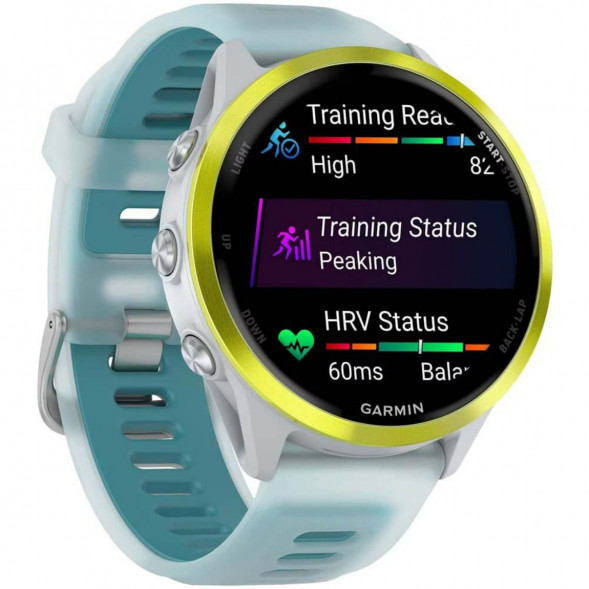 Умные часы Garmin Forerunner 570 47 мм Amp Yellow Aluminium/Translucent Whitestone/Turquoise 010-02971-01 в Курске