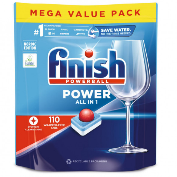 Таблетки для п/машины Finish Poweball Power All in 1, 110 шт. в Курске