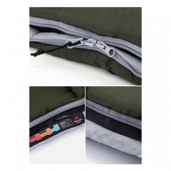 Спальный мешок Naturehike U350S (Левый), коричневый в Курске