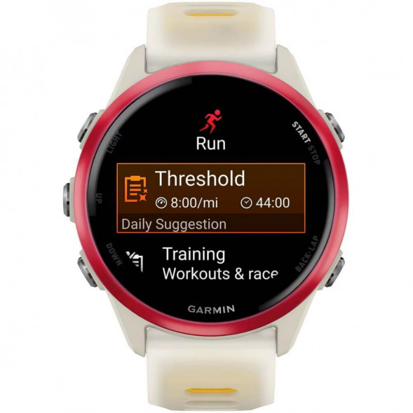 Умные часы Garmin Forerunner 570 42 мм Raspberry Aluminium/Translucent Bone/Mango 010-02970-02 в Курске