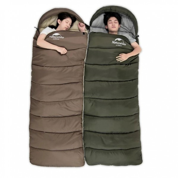 Спальный мешок Naturehike U350S (Правый), коричневый в Курске