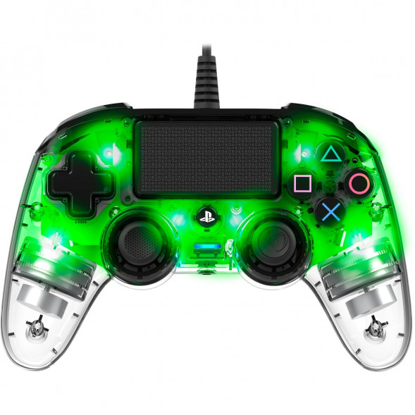 Геймпад проводной Nacon Illuminated Compact PS4, зеленый в Курске