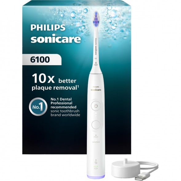 Электрическая зубная щётка Philips Sonicare 6100 HX7400/01, белый в Курске