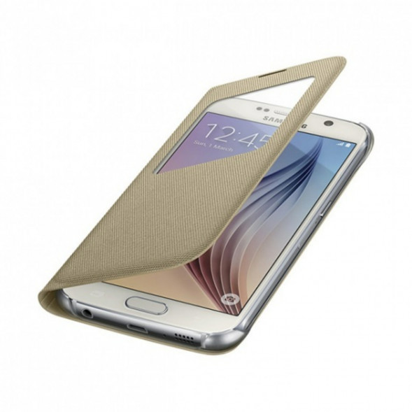 Чехол для Samsung Galaxy S6 S-View Cover (EF-CG920BFE), Gold в Курске