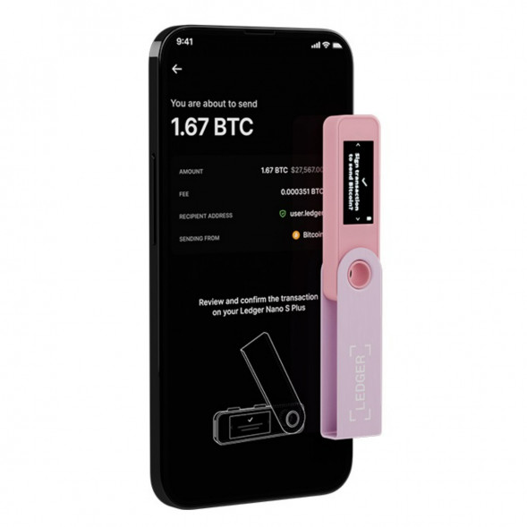 Криптокошелек Ledger Nano S Plus 1 шт., Pastel Pink в Курске