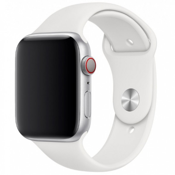 Ремешок для Apple Watch 40mm White Sport Band (MTP52ZM/A), белый в Курске