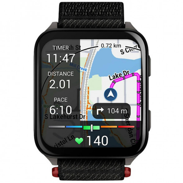 Умные часы Garmin Venu X1 Black с чёрным нейлоновым ремешком ComfortFit 010-02980-02 в Курске