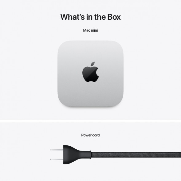 Компьютер Apple Mac mini M4 2024 (MU9D3) (10 Core GPU, 16ГБ, 256ГБ SSD, Apple, macOS), серебристый в Курске