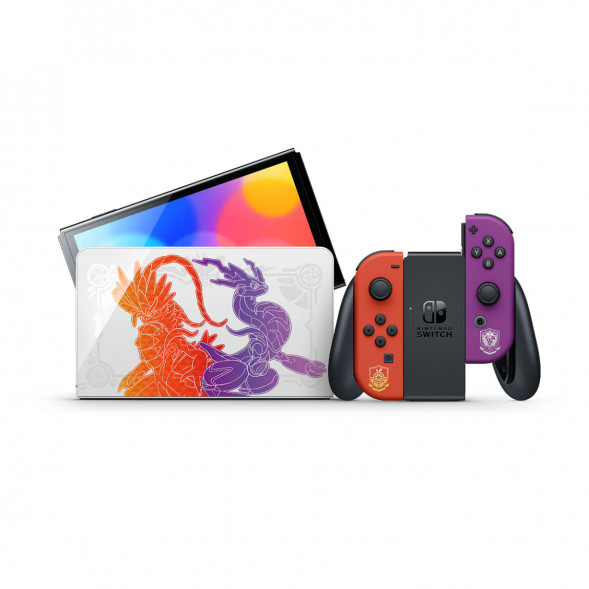 Игровая приставка Nintendo Switch OLED 64 ГБ, Pokemon Scarlet &amp;amp; Violet Edition в Курске
