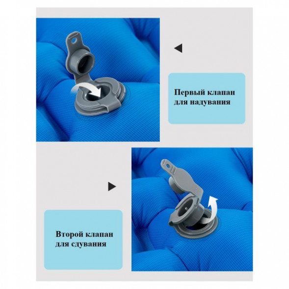 Надувной коврик туристический Naturehike FC-12, синий в Курске