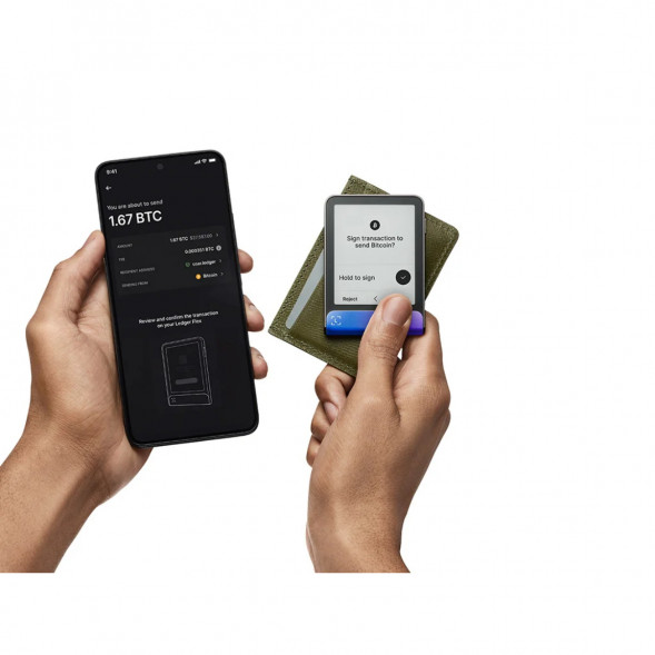 Аппаратный криптокошелек Ledger Flex+Recovery Key, Neptune Blue в Курске