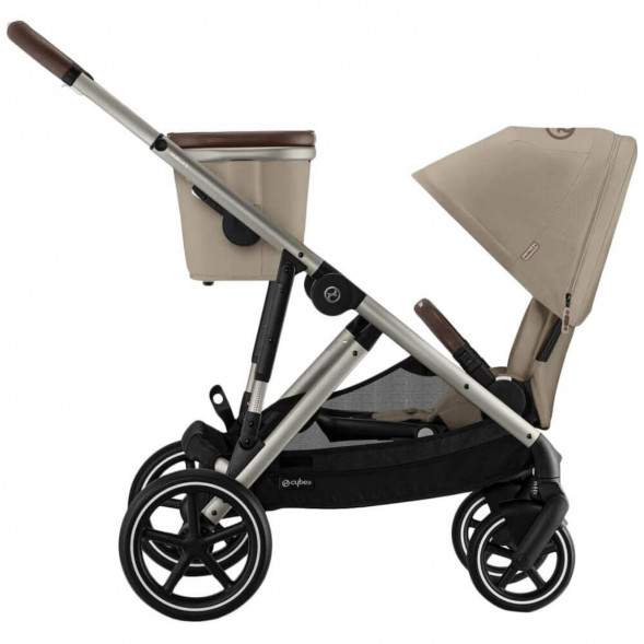 Детская коляска Cybex Gazelle S TPE Almond Beige с корзиной и дождевиком в Курске
