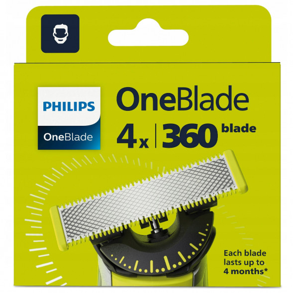 Сменные лезвия Philips Oneblade 360 QP440/50, 4 шт. в Курске