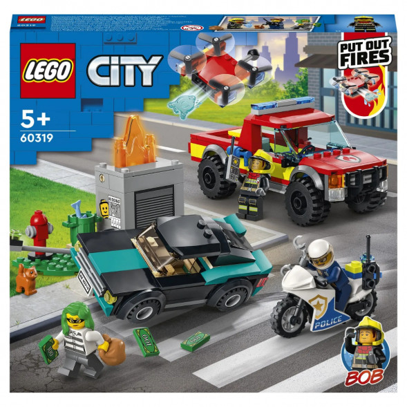 Конструктор LEGO City Fire 60319 Пожарная бригада и полицейская погоня в Курске