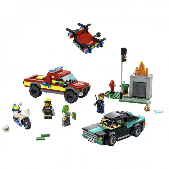 Конструктор LEGO City Fire 60319 Пожарная бригада и полицейская погоня в Курске
